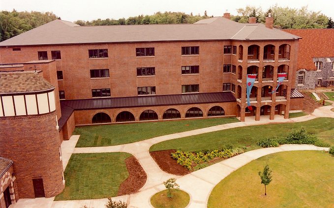 Stanbrook West at time of dedication from across the Garden Court