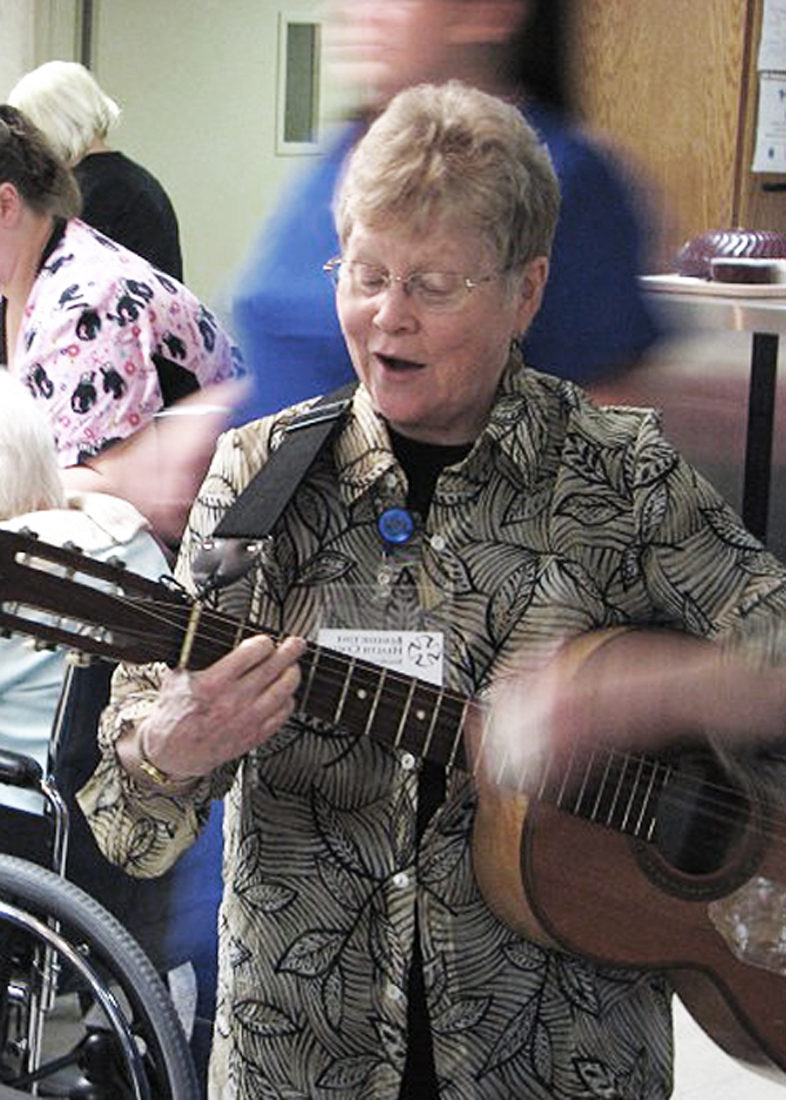 Sister Mary Susan Dewitt is a Chaplain at the Benedictine Living Community in Duluth. She uses her musical talents to touch the spirits of elderly residents.