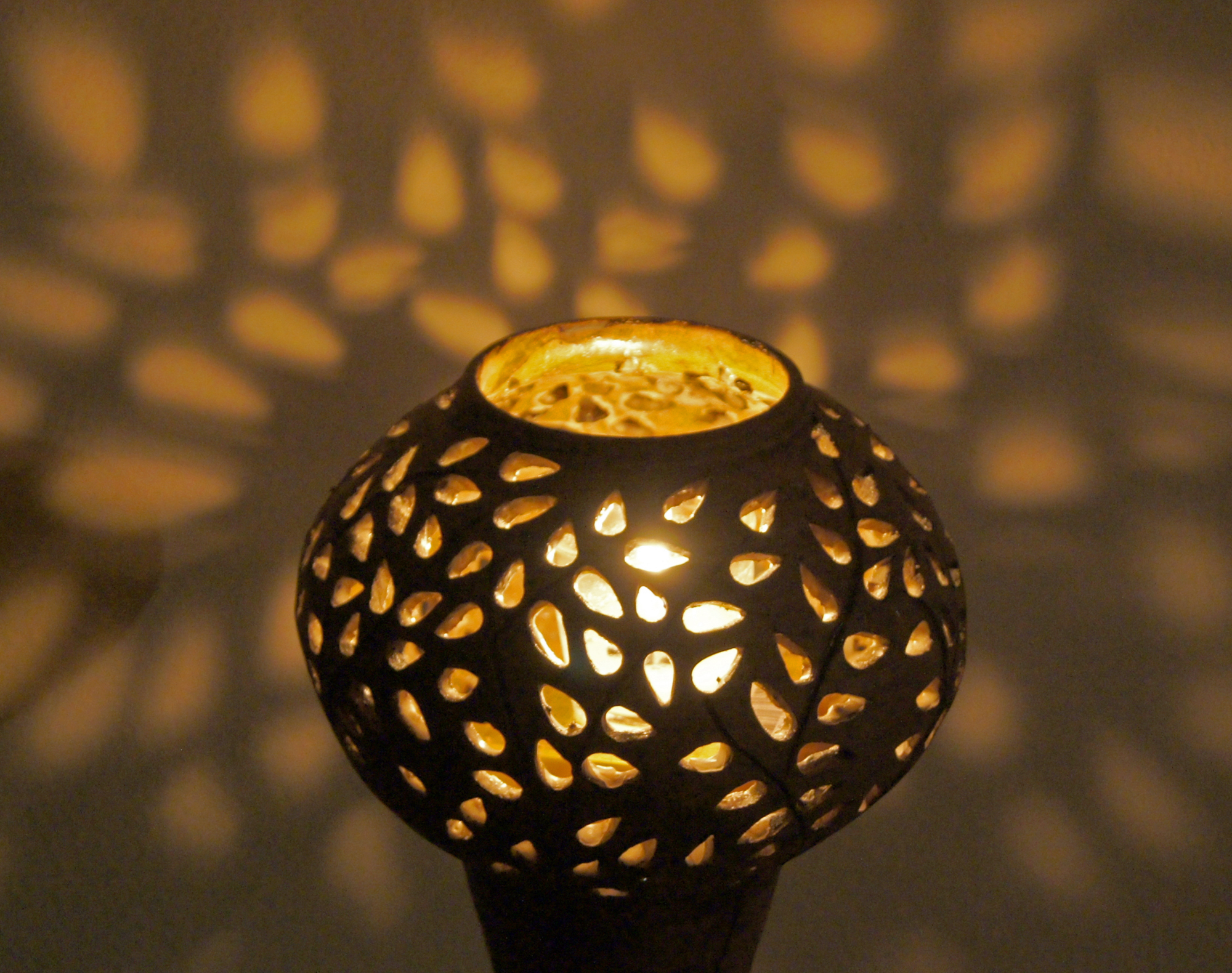 Votive lamp by icon of Mary of the Myrtle Tree